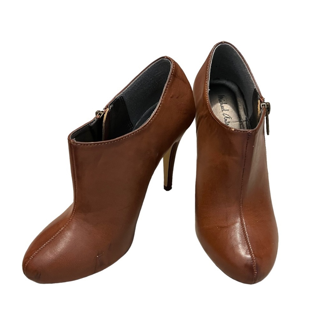Brown Cognac Ankle Bootie Size 8 Michael Antonio - Jayden